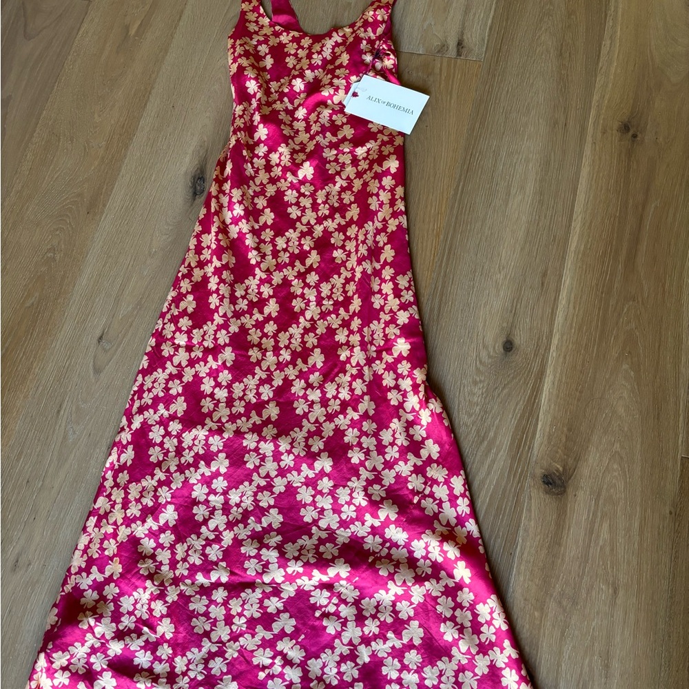 Alix Of Bohemia Adele printed crinkled-silk maxi dress